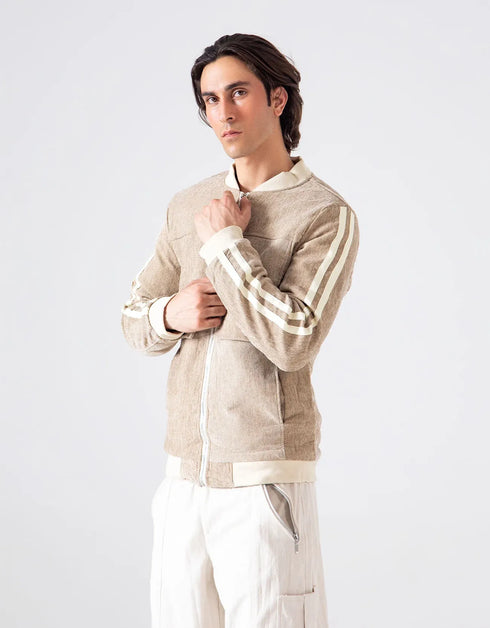 CONTRAST CORDUROY BOMBER JACKET